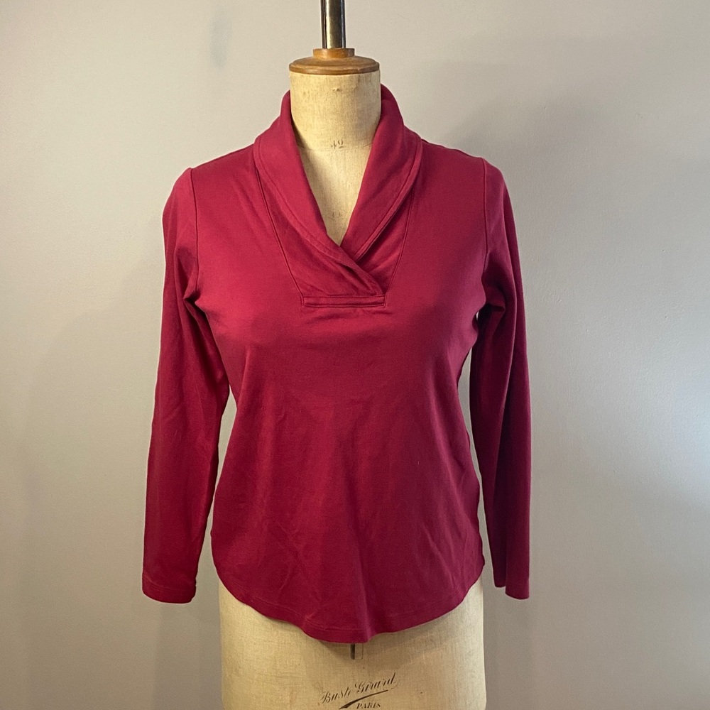 L.L.Bean 100% Cotton Cowl-Neck Top – Women’s Small (Regular Fit)